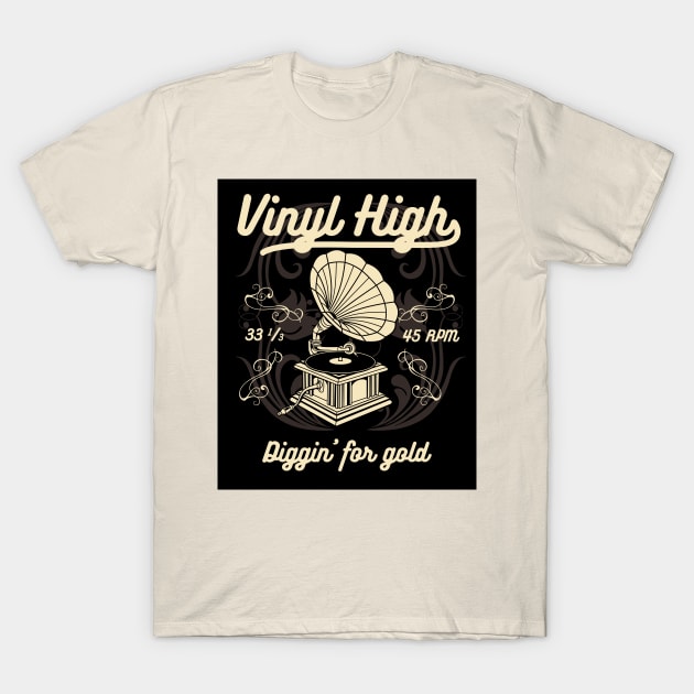 Vinyl High T-Shirt by ScottCarey